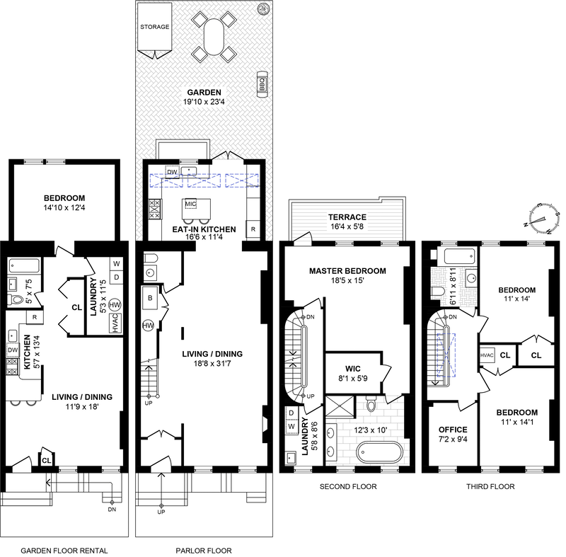 Floorplan for 333 Bloomfield St, TH