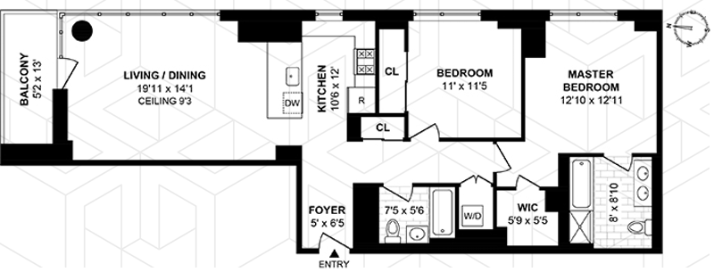 Floorplan for 100 Jay Street, 15C