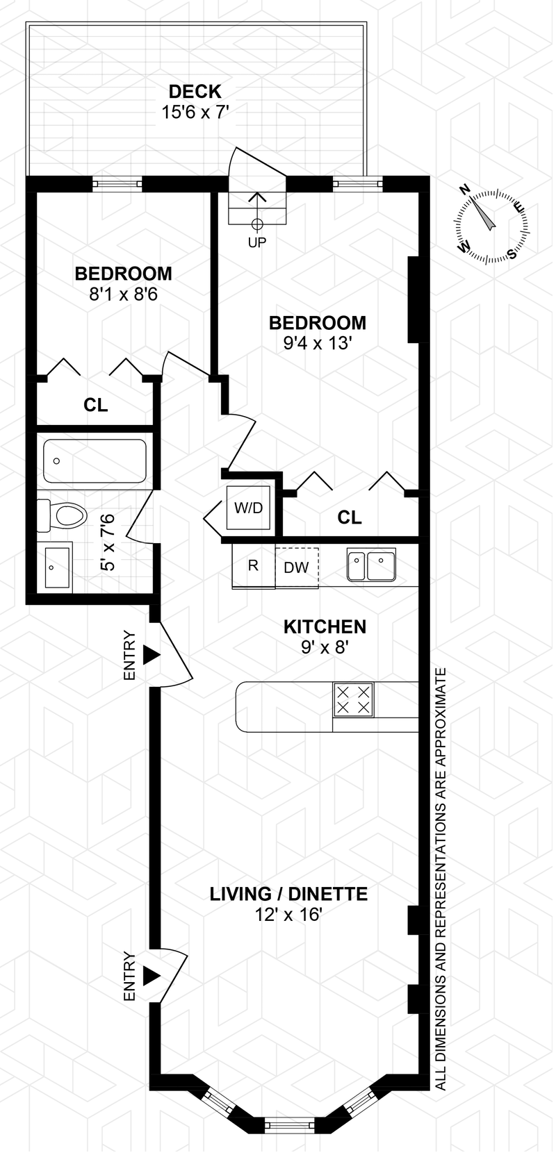 Floorplan for 241 7th Street, 1A