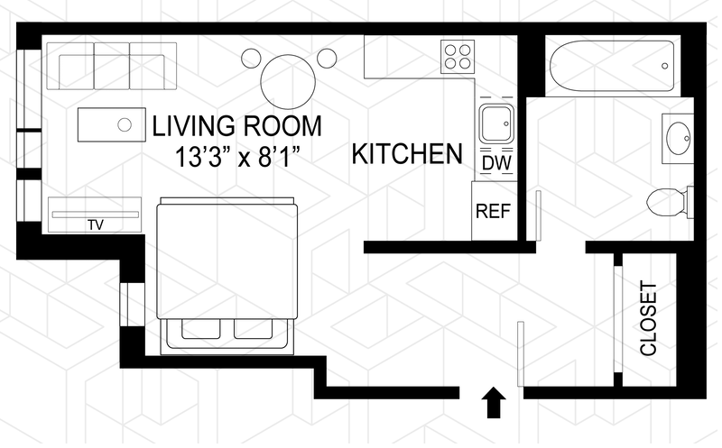Floorplan for 531 West 159th Street, 3A