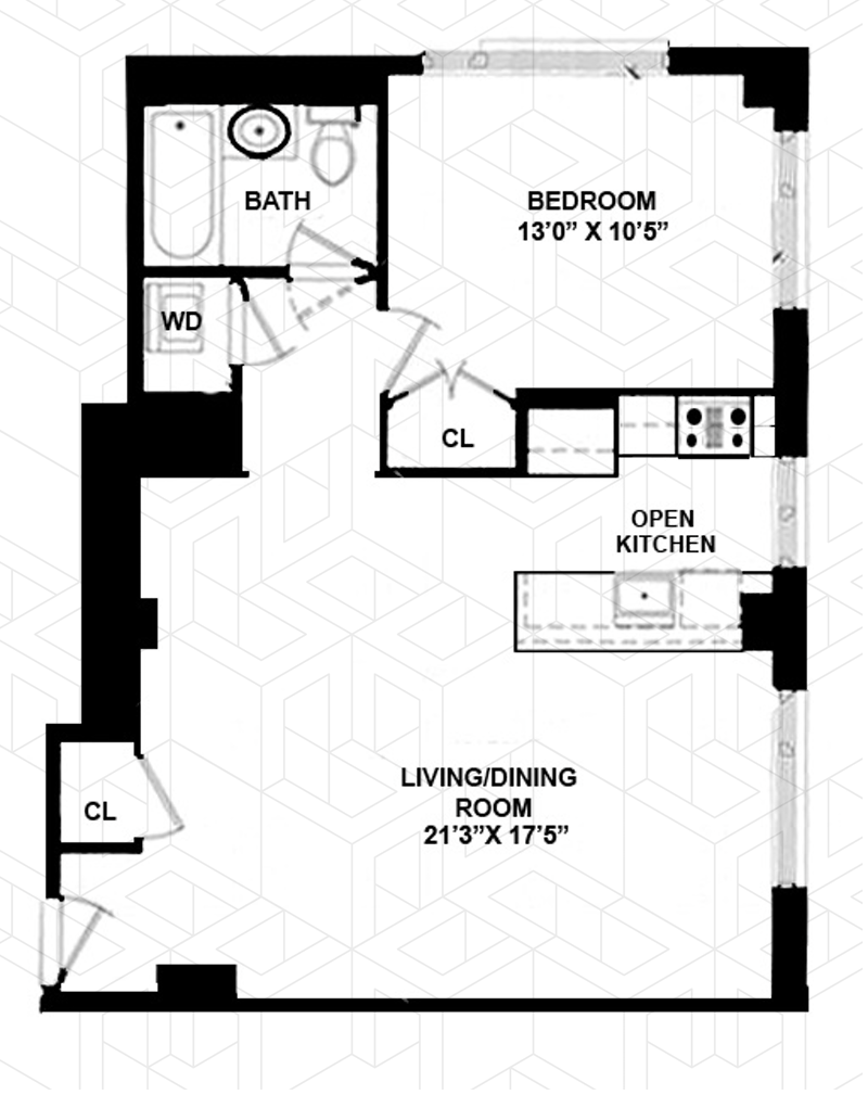 Floorplan for 560 Carroll Street, 2B