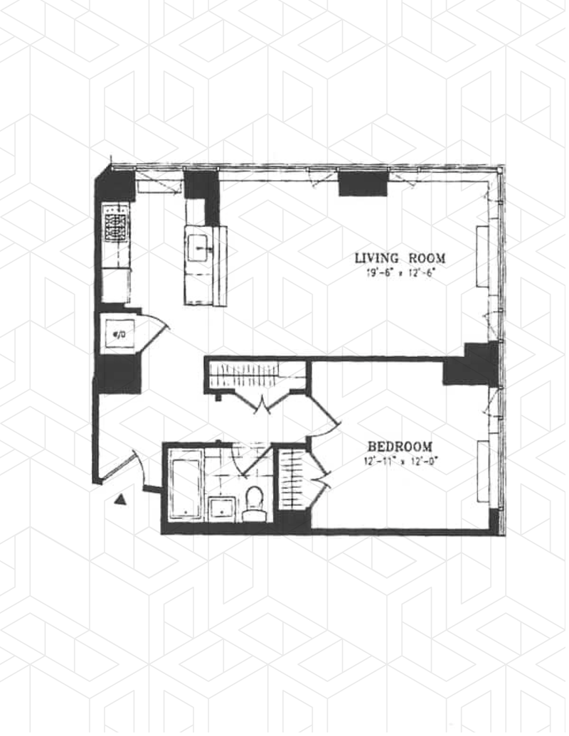 Floorplan for 635 West 42nd Street, 11F