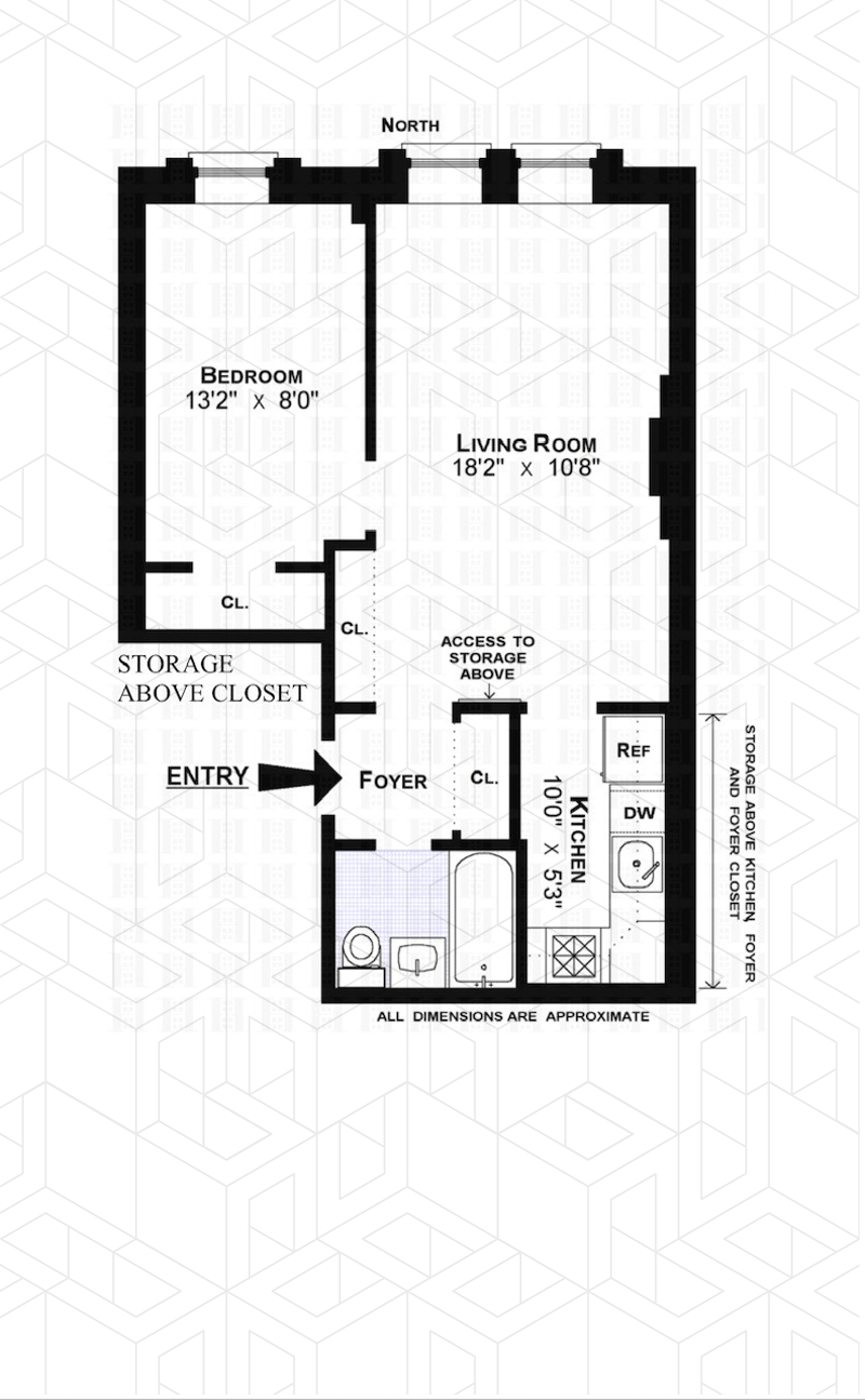 Floorplan for 108 West 87th Street, 3A