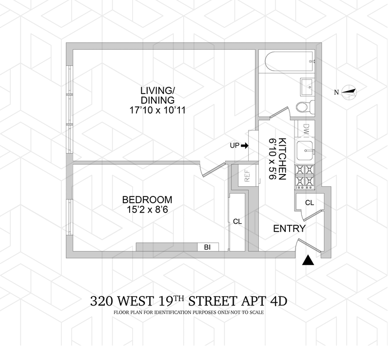 Floorplan for 320 West 19th Street, 4D