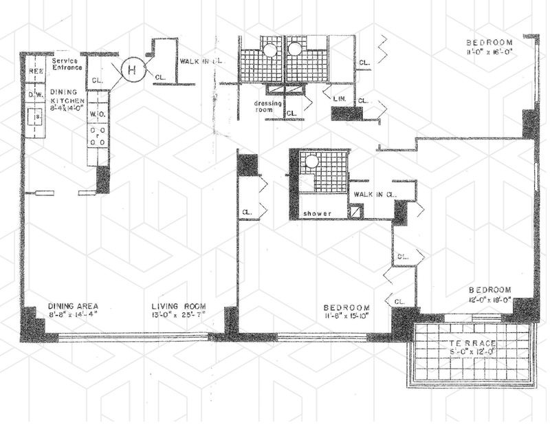 Floorplan for 2500 Johnson Avenue, 2H
