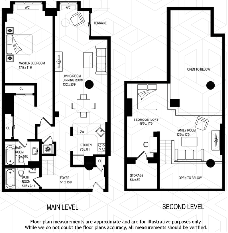 Floorplan for 205 10th St, 3A