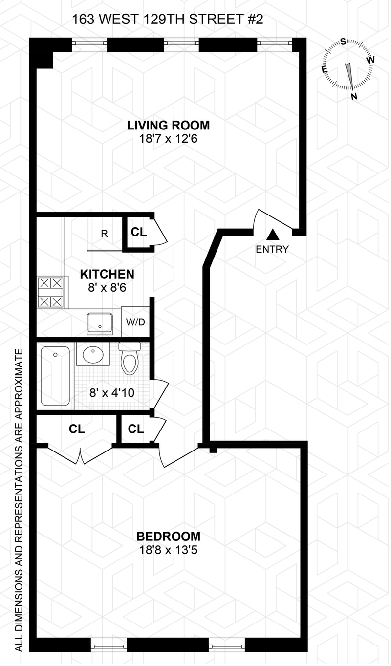 Floorplan for 163 West 129th Street, Townhouse