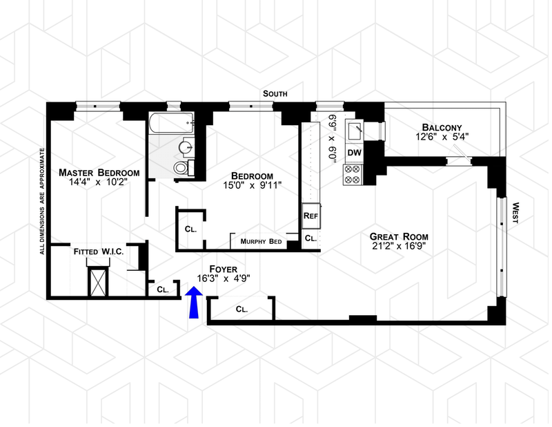 Floorplan for 573 Grand Street