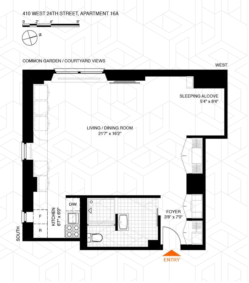 Floorplan for London Terrace Towe