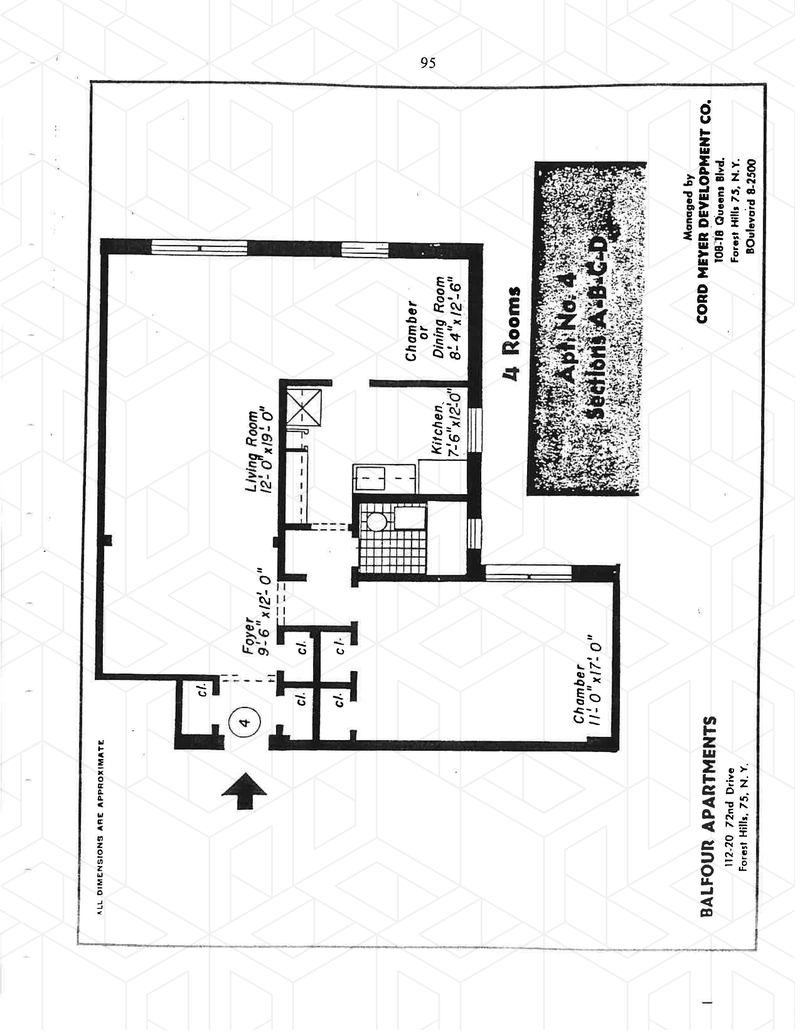 Floorplan for 112 -20 72nd Drive, D14