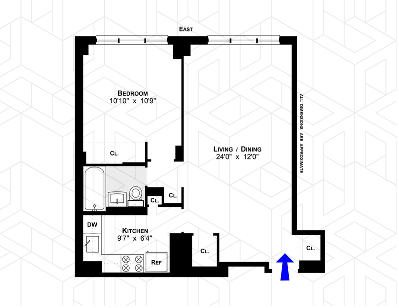 Floorplan for 77 East 12th Street, 14C