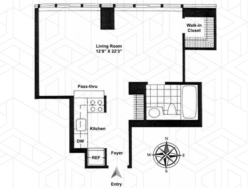 Floorplan for 300 East 93rd Street, 26C