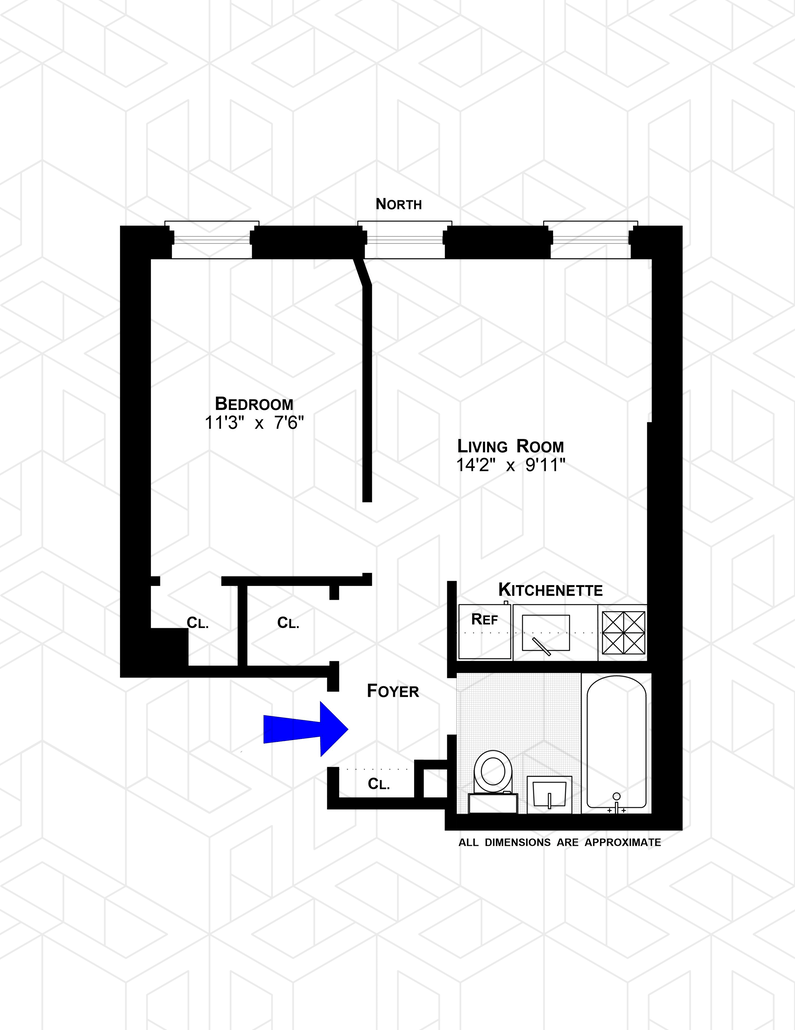 Floorplan for 453 West 56th Street