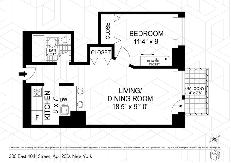 Floorplan for 250 East 40th Street, 20D