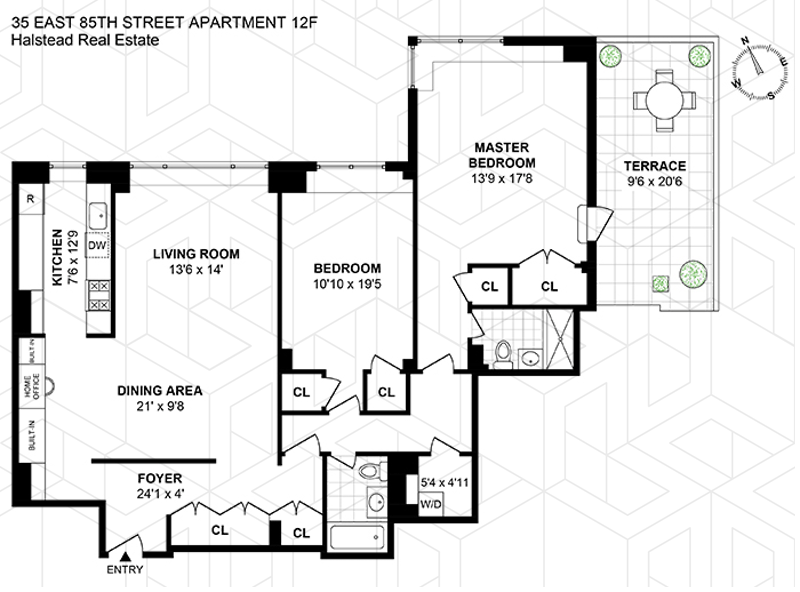 Floorplan for 35 East 85th Street, 12F