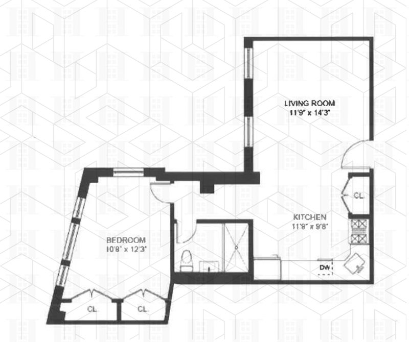 Floorplan for 120 Greenwich Street, 3H