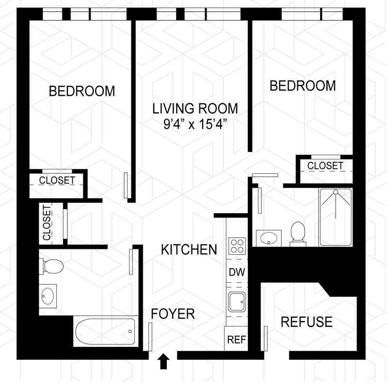 Floorplan for 531 West 159th Street, 3E