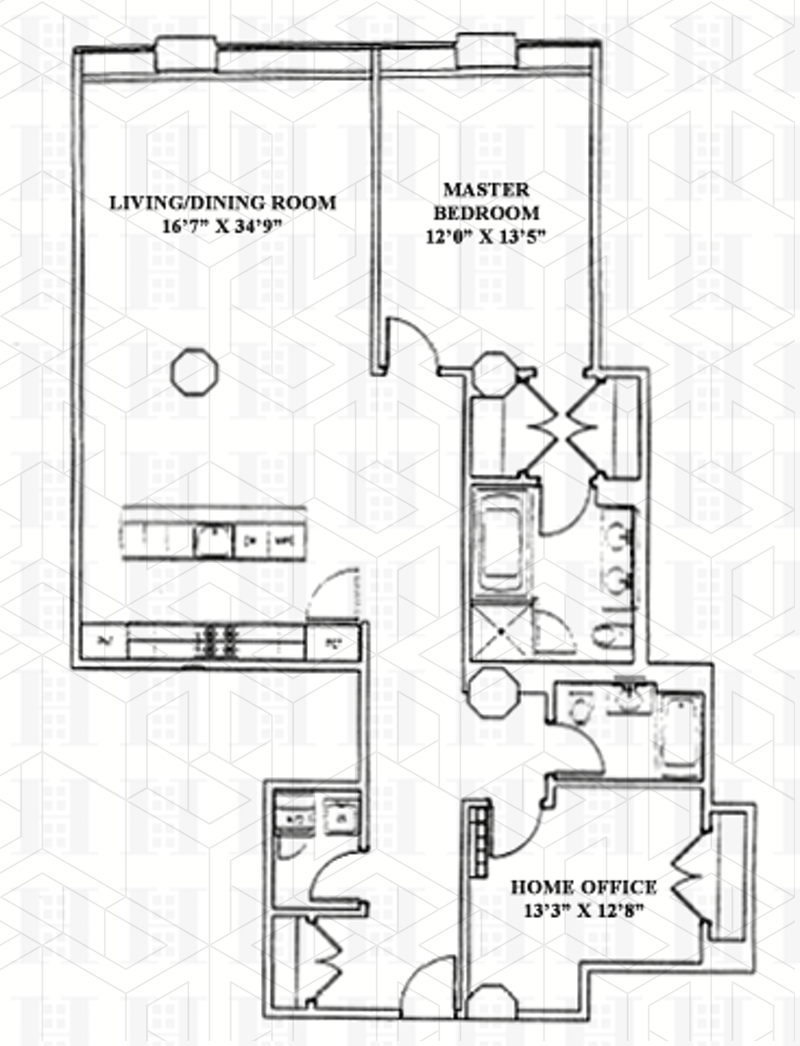 Floorplan for 70 Washington Street, 9L