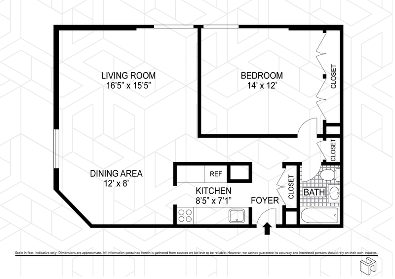 Floorplan for 1601 Third Avenue, 32C