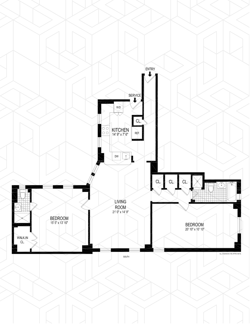 Floorplan for 98 Riverside Drive, 11H