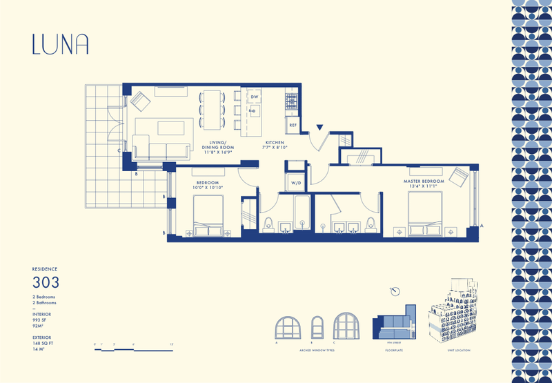 Floorplan for 229 9th Street, 303