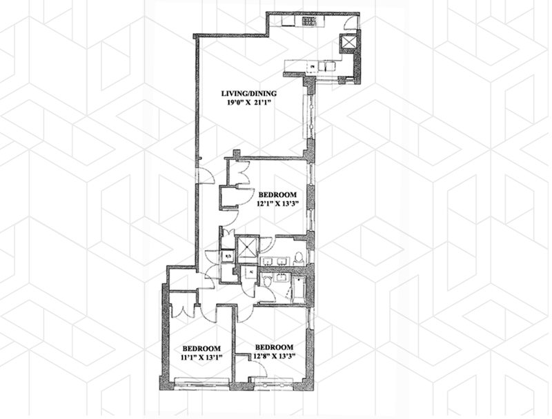 Floorplan for 215 West 88th Street, 9E