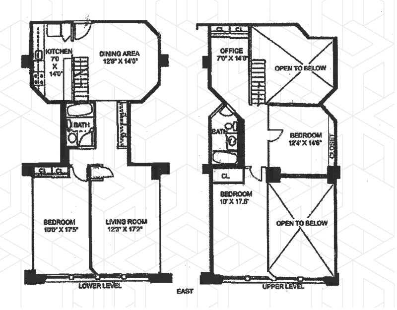 Floorplan for 421 Hudson Street, 309