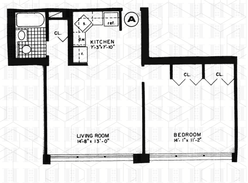 Floorplan for 333 East 45th Street, 6A