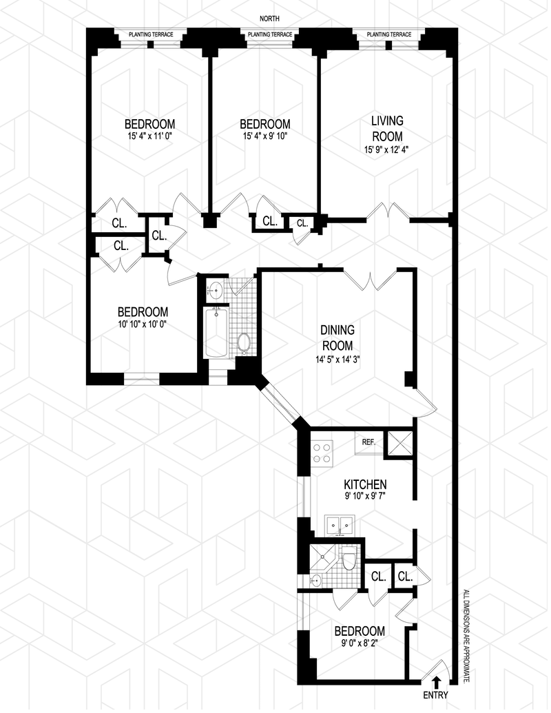 Floorplan for New Classic 7 Morningside Heights