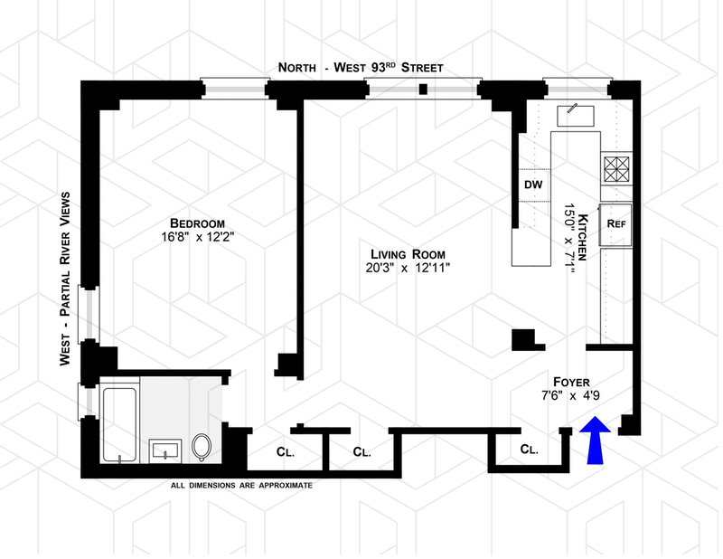 Floorplan for 677 West End Avenue, 9C