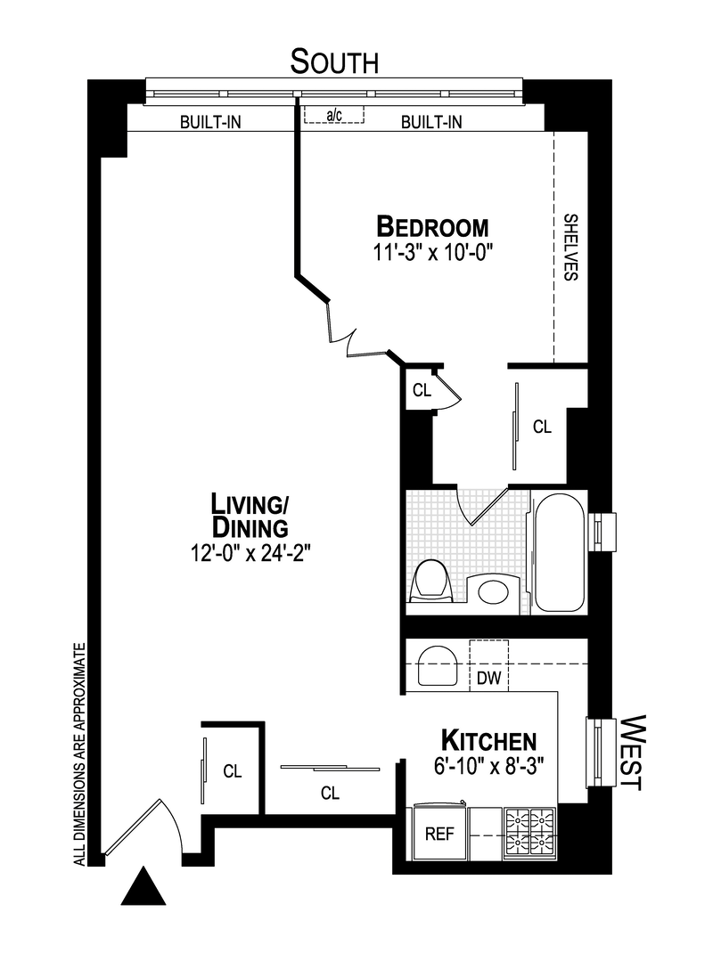 Floorplan for 330 Third Avenue, 4J