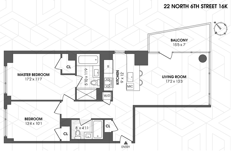 Floorplan for 22 North 6th Street, 16K