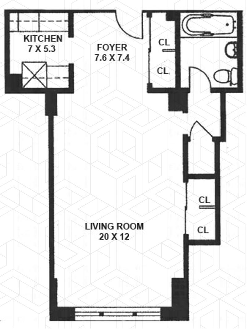 Floorplan for 63 East 9th Street, 3N