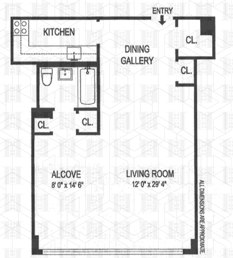 Floorplan for 201 East 19th Street, 8F
