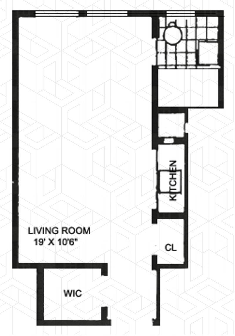 Floorplan for 457 West 57th Street, 711