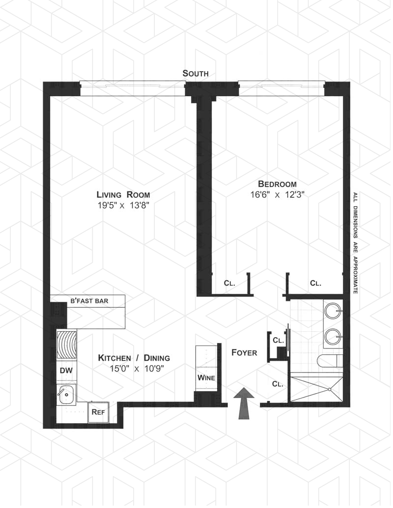 Floorplan for 211 West 71st Street, 5C