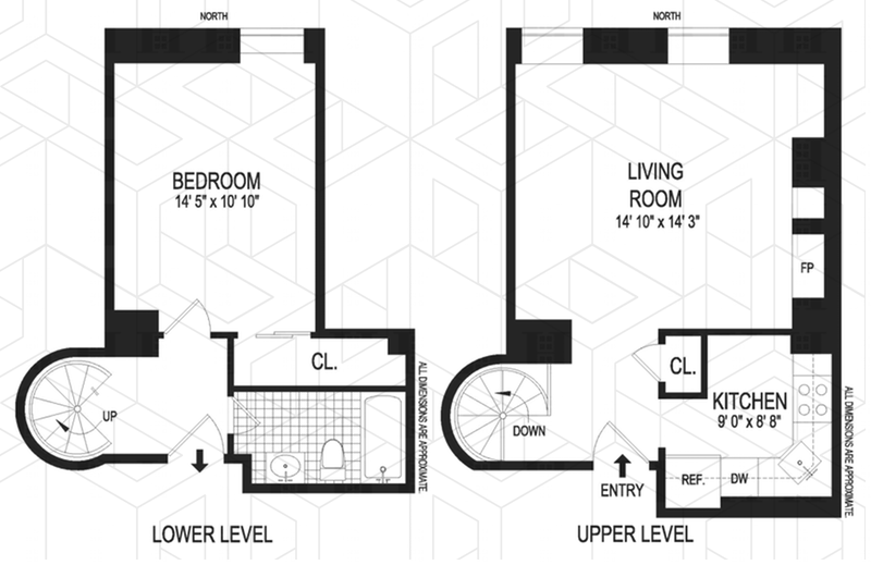 Floorplan for 170 West 76th Street, 203