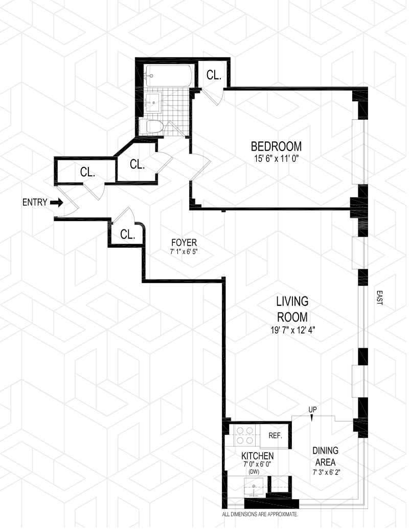 Floorplan for 340 East 52nd Street, 2H