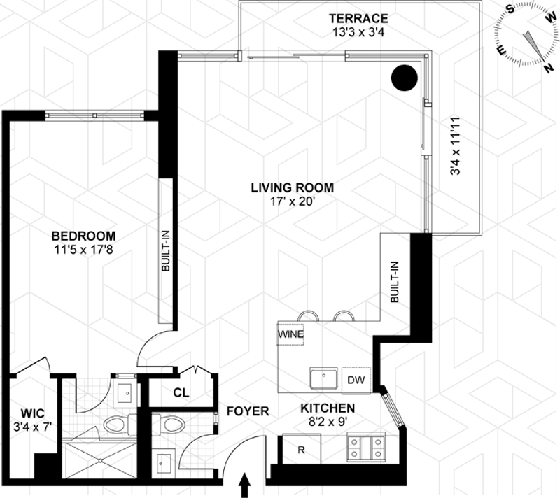 Floorplan for 235 East 40th Street, 11B