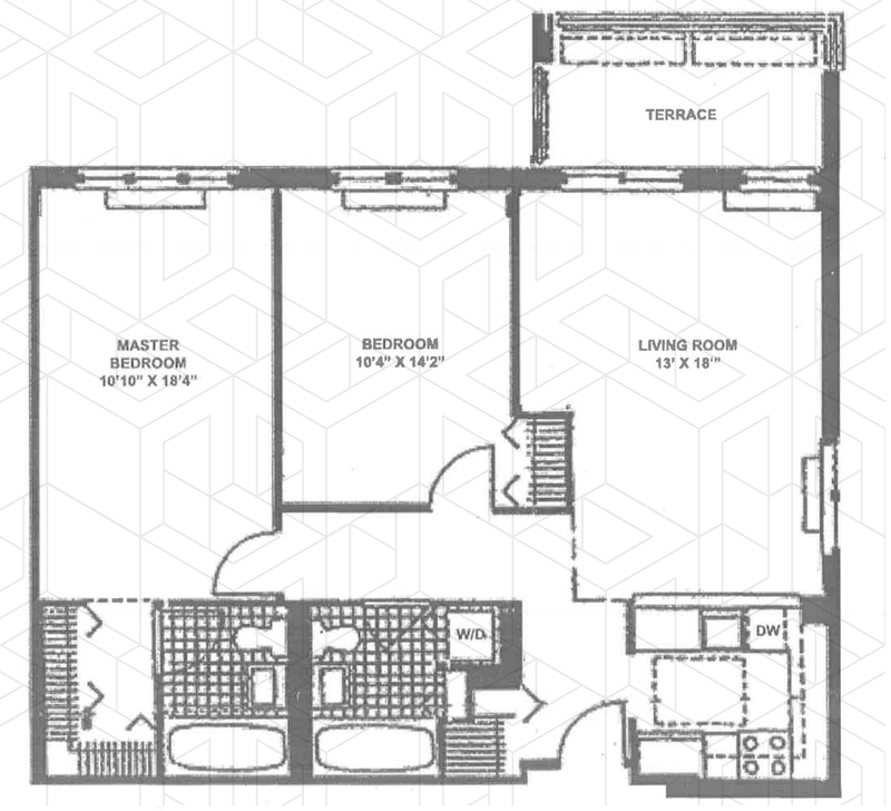 Floorplan for 110 West 90th Street, 4F