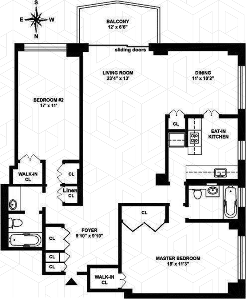 Floorplan for 300 East 40th Street, 21K