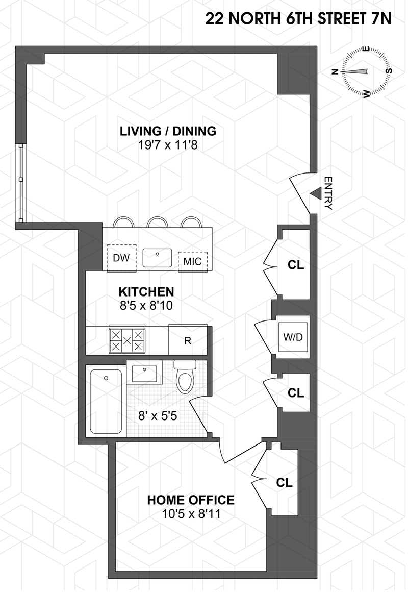 Floorplan for 22 North 6th Street, 7N