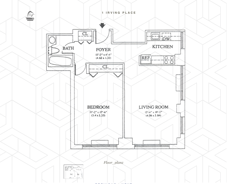Floorplan for 1 Irving Place, G18A