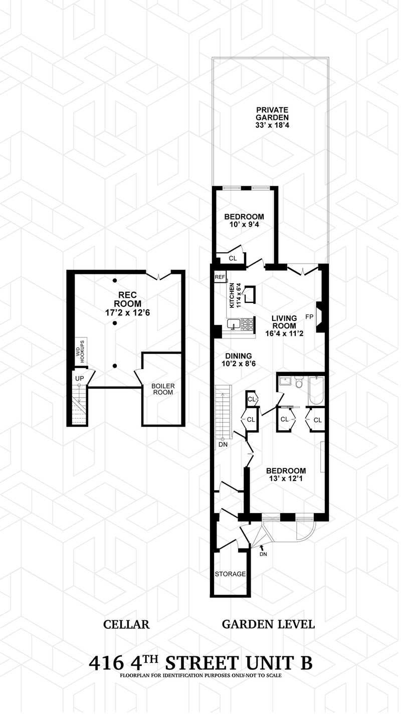 Floorplan for 416 4th Street, B