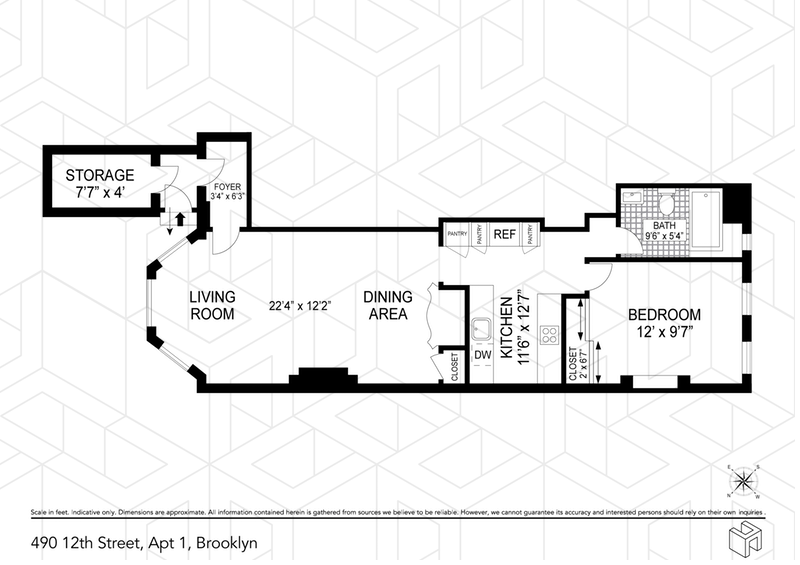 Floorplan for 490, 12th Street, 1