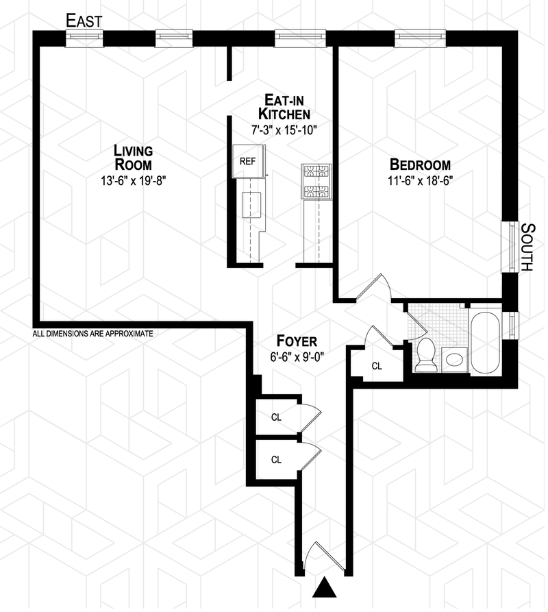 Floorplan for 76 -66 Austin Street, 6L
