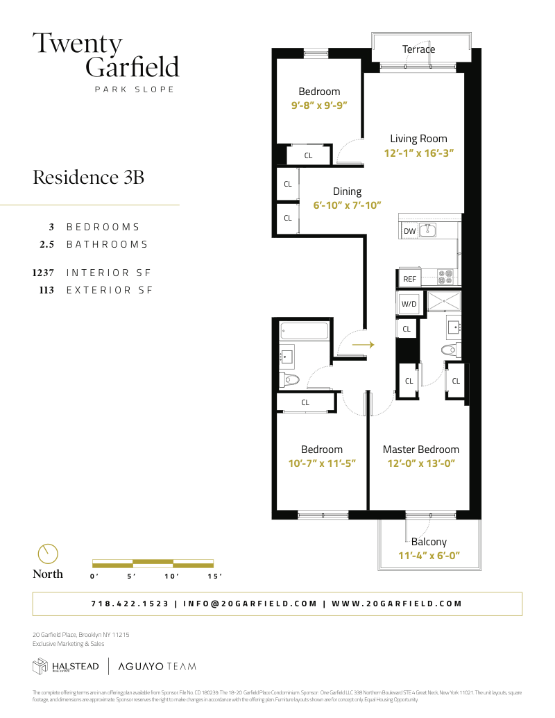 Floorplan for 20 Garfield Place, 3B
