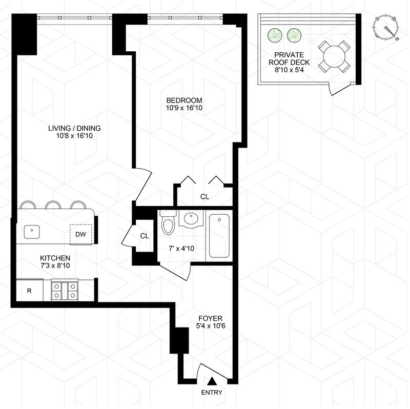 Floorplan for 358 Grove Street, 4B