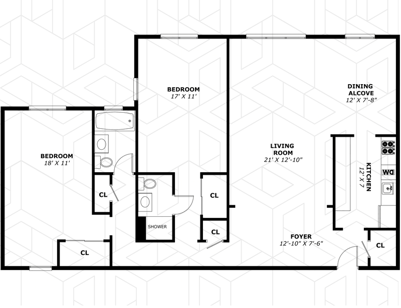 Floorplan for 3616 Henry Hudson Pkwy E, 4EN