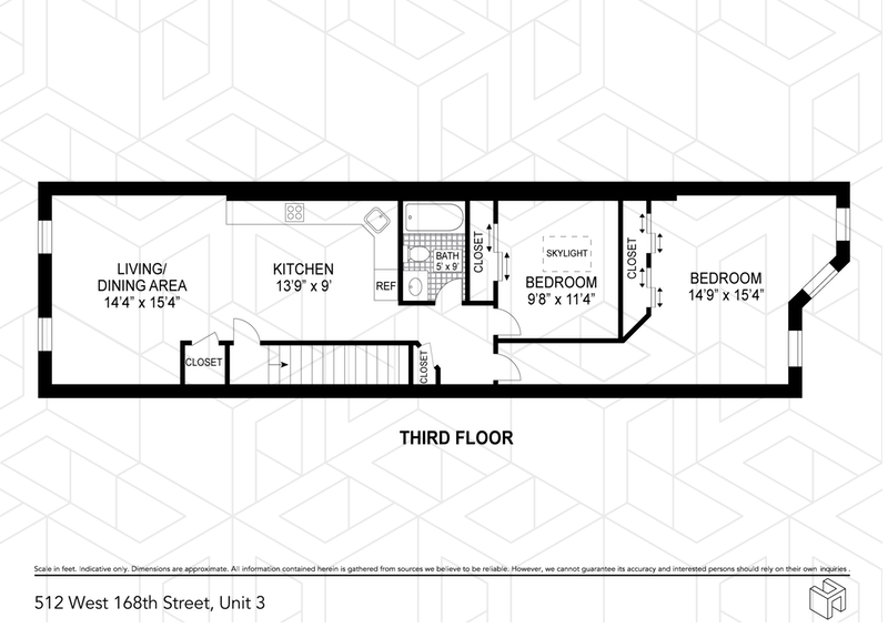 Floorplan for 512 West 168th Street, 3